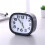 Creative, minimalist, silent alarm clock (square, black) 1