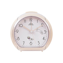 Cute Kids' Alarm Clock, Bedside Night Light Clock (A306 Beige)