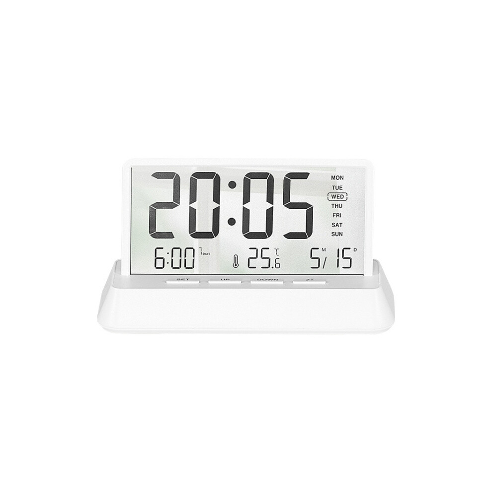 Multifunctional Temperature/Date Display Electronic Alarm Clock ( Transparent Version) White