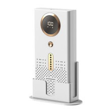 Home Car Air Purifier Aromatherapy Purifier Refrigerator Deodorizer(White Gold)