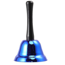 1pc Metal Hand Bell Toy Portable Durable Handbell Hand Percussion Bells Musical Instrument Toy Red