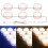 6 LEDs Cosmetic Room Bathroom Mirror Front Light USB Three-Color Dimming Light 1