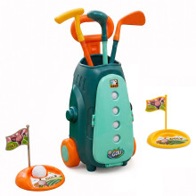 The Magic Toy Shop Kids Golf Set Indoor Outdoor Toys Plastic Clubs Trolley Toddler Garden Games