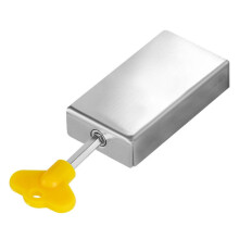 Blocco di sicurezza per finestre per bambini senza limitatori di perforazione con chiave (modello in acciaio inox per finestre doppie)