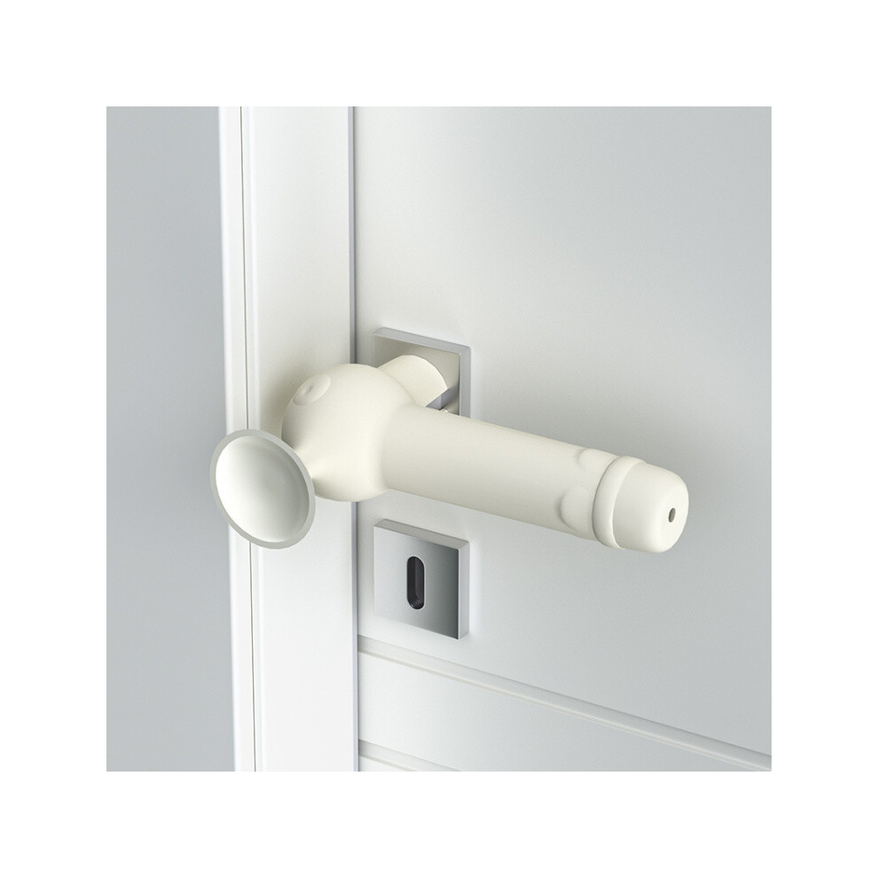 Suction Cup Silicone Door Handle Protective Cover Anti-Collision Door Cushion(White) 6083684931291