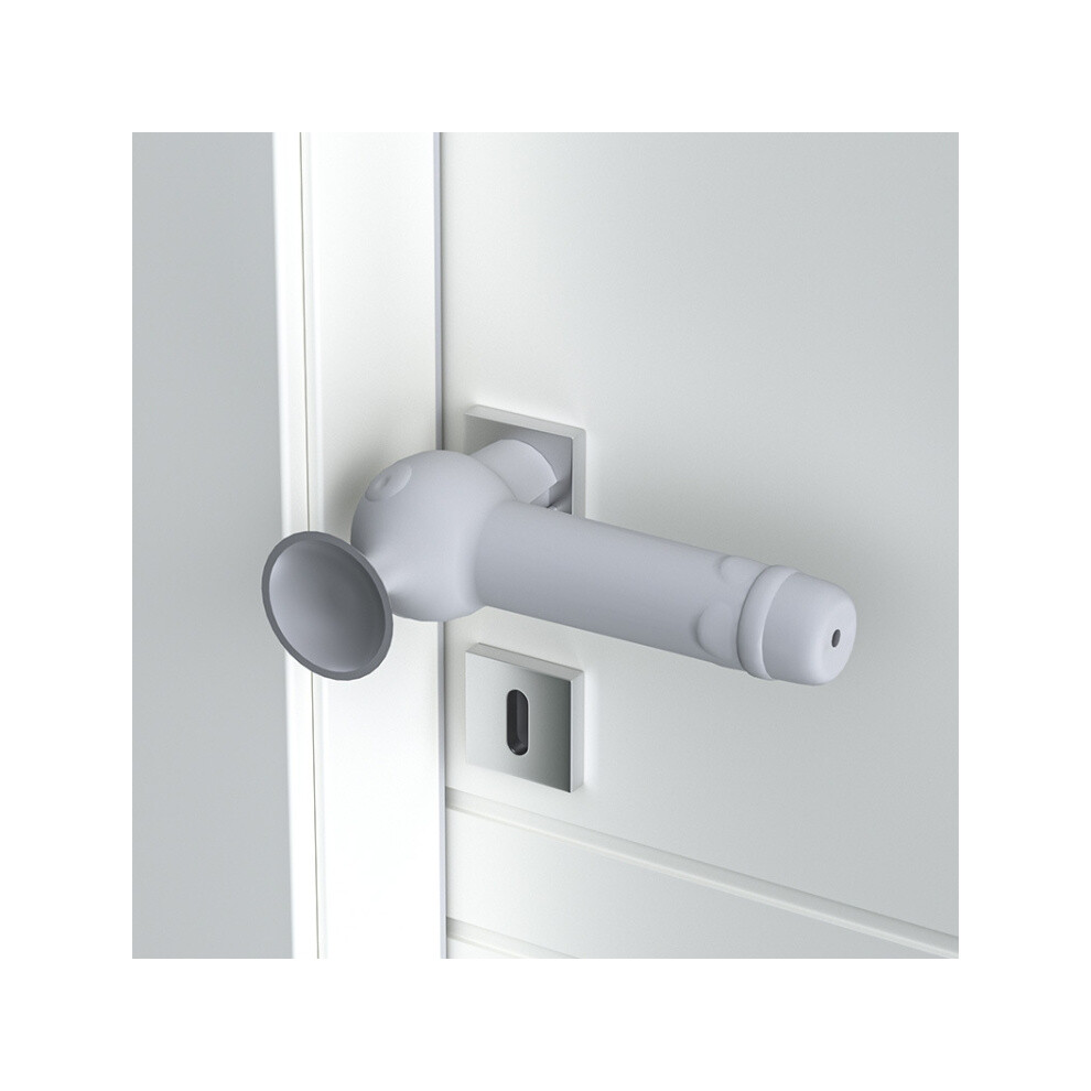 Suction Cup Silicone Door Handle Protector, Anti-Collision Door Cushioning Pad (Grey) Grey
