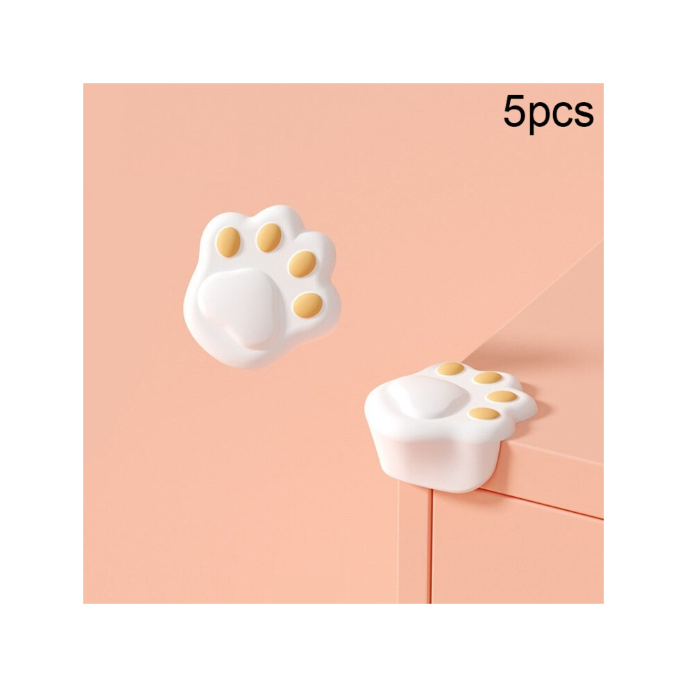 5-piece children's silicone table with anti-collision corner protection (white claw-shaped edges)