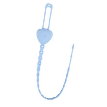 M010087 Siliconen babybijtring met anti-valketting en speenbandje (blauw)
