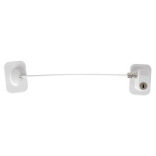 Door and window limiters, child safety anti-theft locks with key (white)