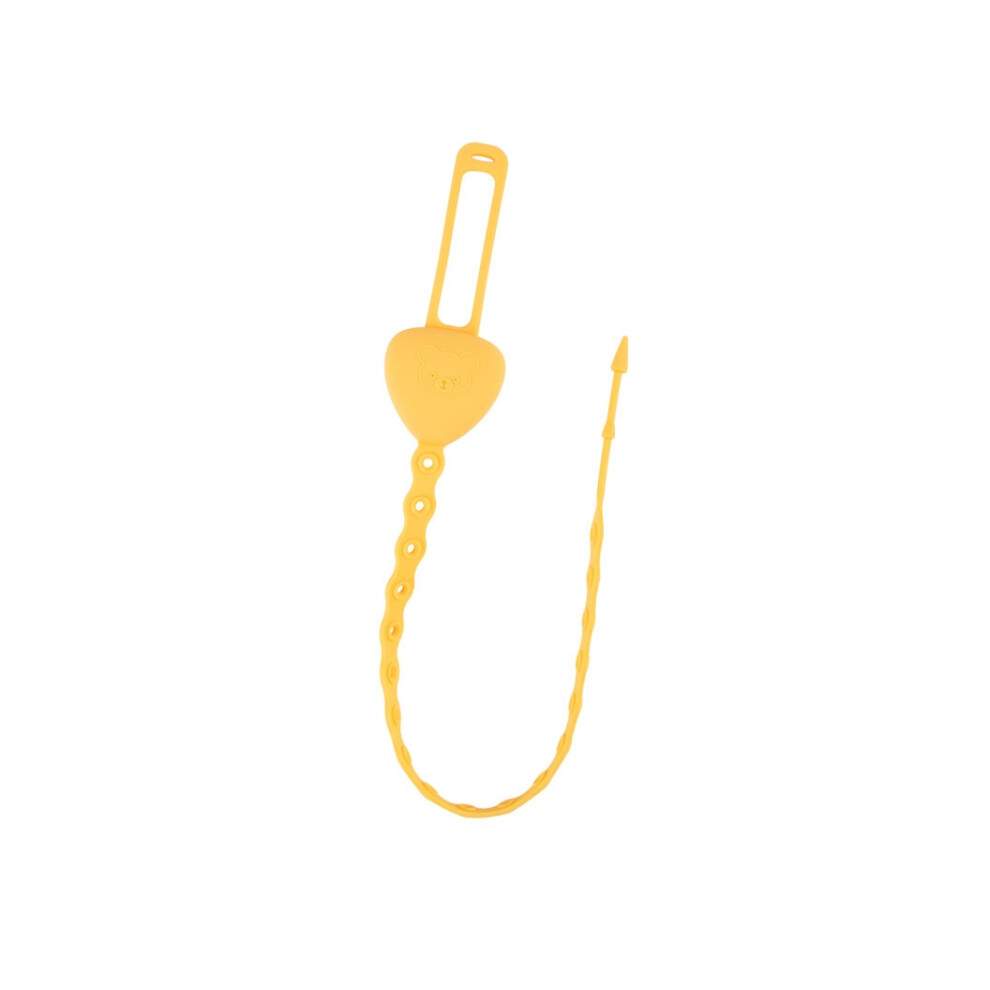 M010087 Silicone Baby Teether Anti-Drop Chain Pacifier Strap Prevention (Yellow) Yellow