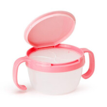 Babyprodukte Spritzschutzdesign Baby Doppelgriff Keksschale/Snackbecher (Wassermelonenrot)
