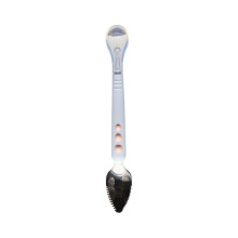Multifunktionaler doppelseitiger Babylöffel, Babygeschirr, Obstschaber (304 blau)