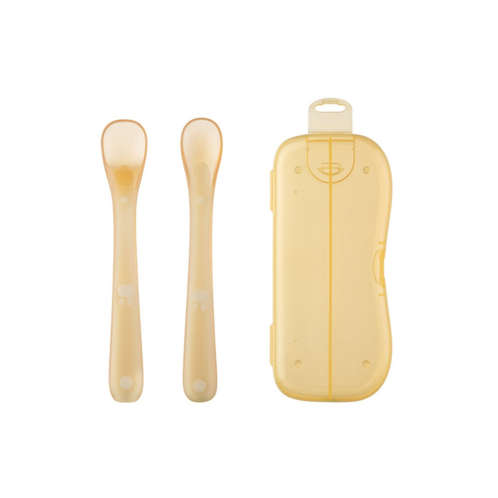 Baby Silicone Spoon Infant Silicone Feeding Spoon Soft Children Tableware, Specification: With Box