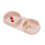 Ciotola pieghevole portatile in silicone per alimenti complementari da esterno (rosa) 1