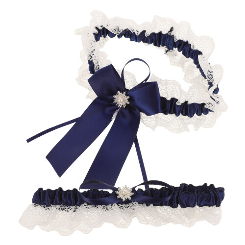 1Ensemble Jarretières De En Satin Élégantes