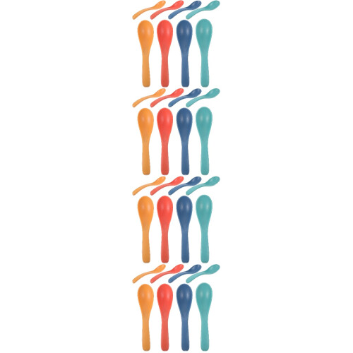 32Pcs Portable Straw Small Dessert and Soup Spoons