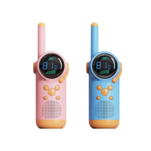 D22 1 paar draagbare draadloze walkie-talkies voor kinderen, geschikt voor ouder-kind gebruik buitenshuis (blauw/roze)