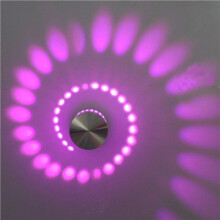 3W Modern Indoor Creative Spiral Round Wall Lamp, Clubhouse/KTV Corridor/Passage Background Wall Decorative Light, Surface Mounted (Ultravio