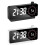 Multifunctional LED Screen Mirror Rechargeable Alarm Clock Reminder Visual Timer (Black) 2