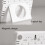 8218 Slim Magnetic Wall-Mounted LCD Temperature Digital Clock (White) 6
