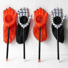 Halloween Kids Candy Bag Skeleton Pumpkin Cane Trick or Treat Props Toys