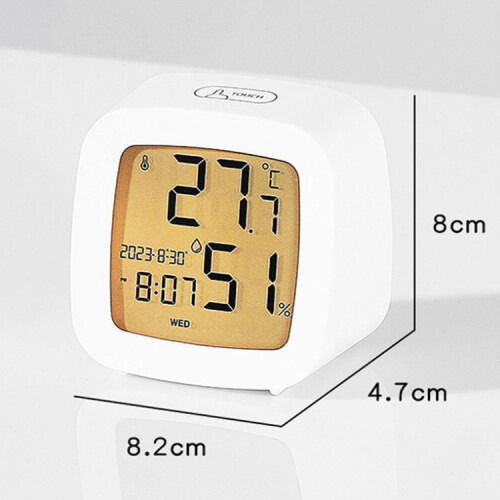 Multifunctional LCD Clock with Temperature and Humidity Function for Home and Bedside Use (2306 Black) 2