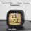 Multifunctional LCD Clock with Temperature and Humidity Function for Home and Bedside Use (2306 Black) 4