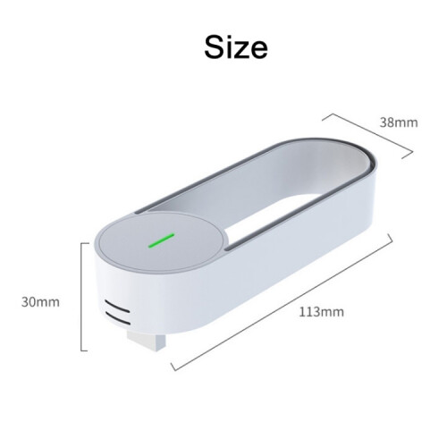 USB-powered negative ion air purifier and odor remover (black) 2