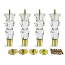 6,9 Inch Acryl Meubelpoten Vervanging Bankvoeten Kast Modern Helder Decor DIY Poten Bedvoeten Taps Toelopende Stijl Set van 4
