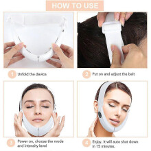 (White) V-face Beauty Meter Shaping Massager Lifting Reduce Double Chin Slimming
