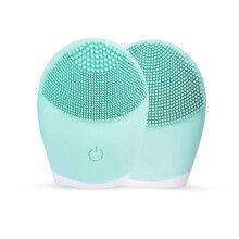 (Green) New Skin Care Mini Electric Facial Cleaning Massage Brush Face Washing Machinet yu