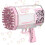 (Pink) Bubble Machine Gun, Diy Bubble Bazooka Machine 69 Holes Bubble Blower 1