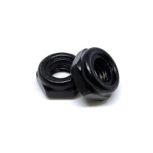10 Pcs M5 Hex Nuts Carbon Steel Lock Nuts Self-Locking Nut Anti-Loosening Hex Nuts Corrosion Resistant, Black Nickel