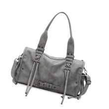 Elegant PU Leather Shoulder Bag for Women Crossbody Bag-Gray