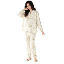 Winter Autumn Cotton Pajamas Set For Maternity-Beige XL