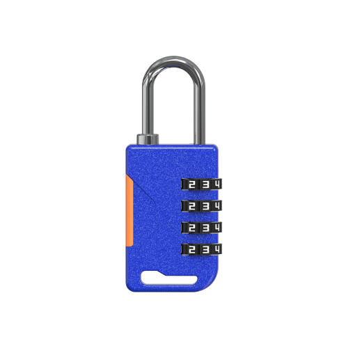Portable 4 Digit Combination Lock Antitheft Protections-Blue