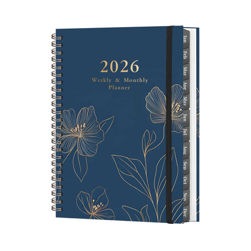2026 Planner Journal Schedule Notebook Work Planner-flowers