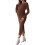 Easy Care Wrinkle Resistant Polyester Maternity-dark brown S 1