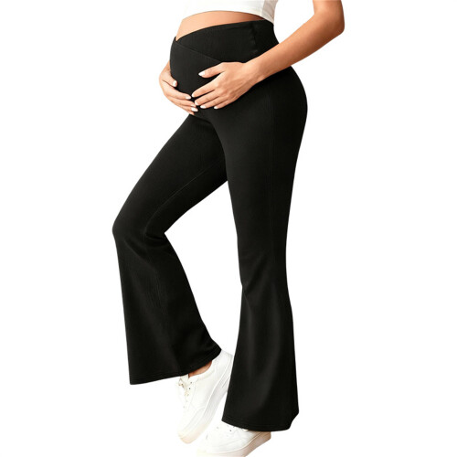 Maternity Stretch Jeans Providing Tummy Support and-Black M