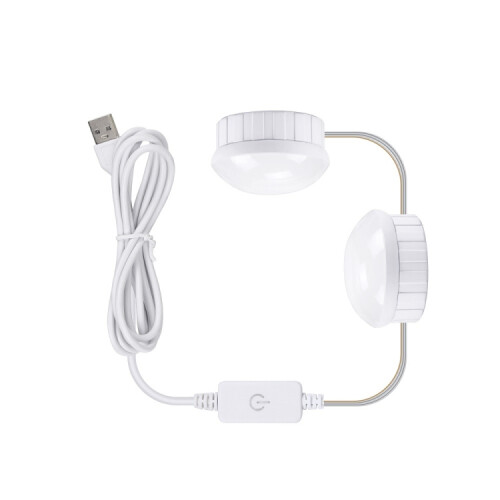 LEDs Cosmetic Room Bathroom Mirror Front Light USB Three-Color Dimming Light 1