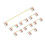 Gold Plated Plate Mounted Stabilizer for Custom Mechanical Keyboard 2U 6.25U (2+14, White ) 2