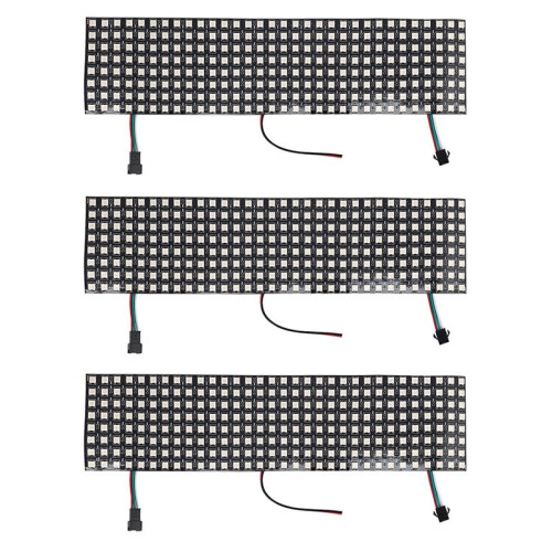 3X LED Matrix Panel, WS2812B RGB 832 Pixels Digital Flexible Dot Matrix Individually Addressable LED Display Screen 1