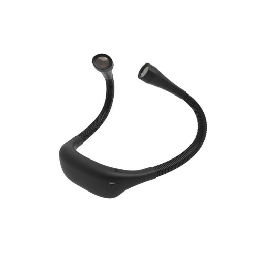 Neckband light, student eye-protecting LED reading light, USB rechargeable book light (black) 1