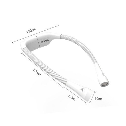 Neckband light, student eye-protecting LED reading light, USB rechargeable book light (black) 2