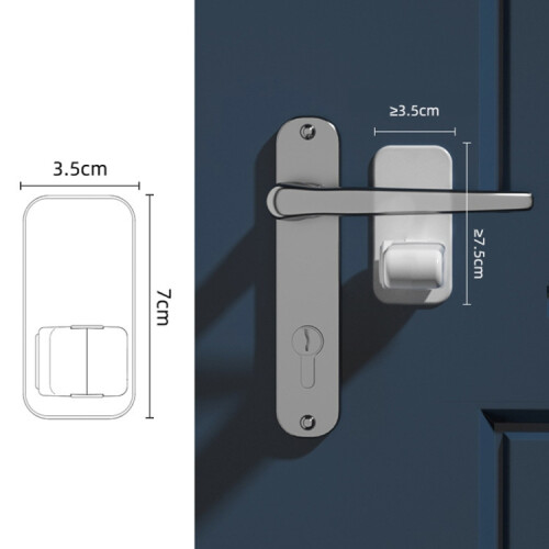 Children Safe Lock Door Handle Fixed Anti-Opening Lock(White) 2