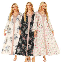 (Apricot, XL) Women's Dress Long Maxi Dress with Digital Floral Print, Elegant Luxury Summer Vacation Evening Gown