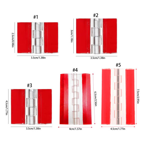 12pcs Plastic Cabinet Hinges Clear Strong For-45 by 35mm 2