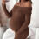 Easy Care Wrinkle Resistant Polyester Maternity-dark brown S 7