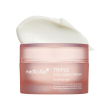 Medicube Triple Collagen Cream - Hydrating & Firming Moisturizer with Hyaluronic Acid, Premium Elastin, Shea Butter, Wrinkle Care