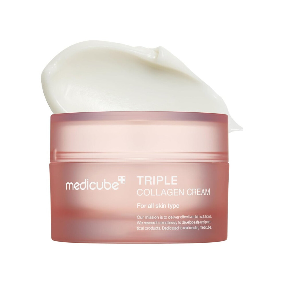 Cream Medicube Triple Collagen - Hydrating & Firming Moisturizer With Hyaluronic Acid, Premium Elastin, Shea Butter, Wrinkle Care